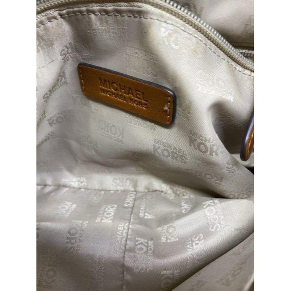 michael kors tan fabric hobo bag - Picture 8 of 10